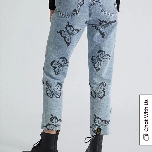 Pacsun Eco Butterfly High Waisted Straight Leg Jeans - Picture 2 of 16